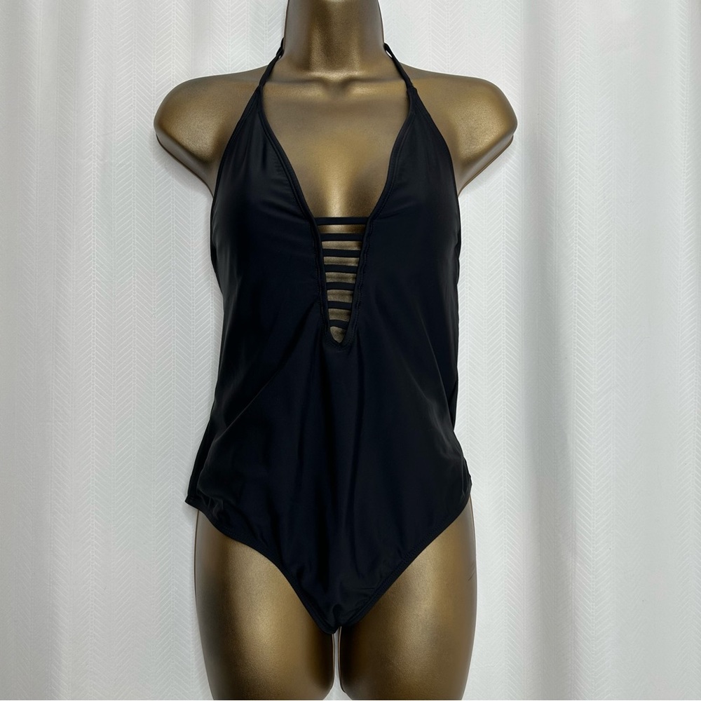 Marisa Praia black strappy one piece swimsuit